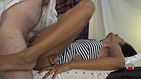 my girlfriend whispers dirty talk during romantic missionary pounding session