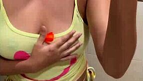 sexy curvy arab milf wife gets monster cock doggystyle creampie in toilet by husbands friend