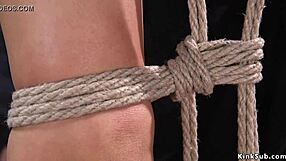 i'm hogtied backbend blonde in dungeon it hurtss sooo much!!