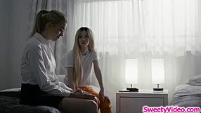 blonde lesbian teen fingers petite bff pussy to orgasm