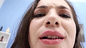 Kristy Black's soaked ass gapes wide from rough double anal creampie with four studs