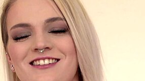 that leggy blondie carly rea strips in casting and her big tits make you explode fast