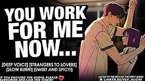 your boss drags you to the back room and breeds your tight hole with his throbbing cock audio roleplay