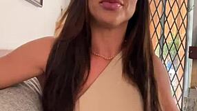 Busty Latina Gives Sloppy Wet Deepthroat Blowjob POV After Casting Interview Ball Licking Big Tits