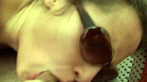 Mir sucks wet cock then rides it hard on webcam