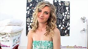 Hey, watch this hottie get impaled on massive cock post-interview 😈