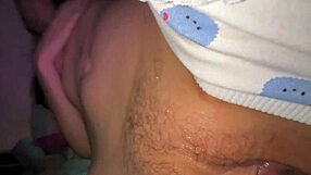 Close up polishing girlfriend's juicy swollen clit