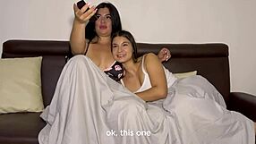 antonella jones licks lia tovar's tight wet pussy to screaming orgasm on movie night