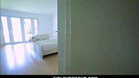 step sis autumn belle cums hard masturbating then sucks bro's cock pov