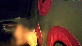 Married Brazilian Wife Flashes Gloryhole at Swingers House with Hung Studs