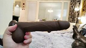 huge black cock slams fat belly slut's shaved hole in homemade anal fetish frenzy with stockings