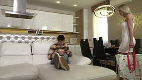 Big tits milf housewife fucks muscular monster cock