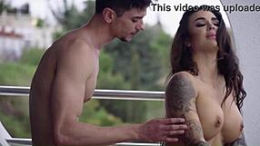 hot foursome balcony sex oral pussy licking deepthroat cowgirl moaning wet orgasms