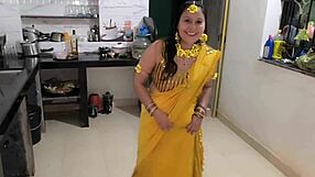 passionate indian couple bangs wildly amid bridal chaos with dirty talk