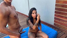 Latina teen anal pounded hard in beach house sexo