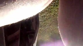 daisyjo1975 pegs me hard outdoors in retro blue films