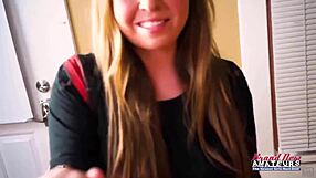 coed blonde madelyn and brunette sofia devour each others shaved pussies and tits