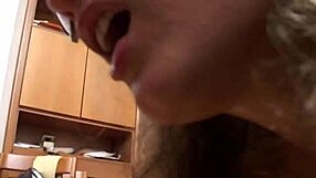 Mir sucks wet cock then rides it hard on webcam