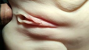 ever wonder how that tight shaved pussy takes double penetration toys up close?