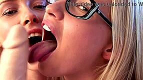 Blonde Lesbians Gape Toy Lick Assholes Close Up