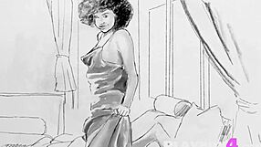 Curly Latina Bruna Rocha strips naked posing her amazing tits and pussy so teasingly