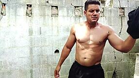 Yuri Gaucho Bodybuilder Strokes Muscular Cock to Massive Cumload