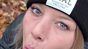 caught her fat tits ass licked outdoors snow doggystyle then multiple cumshots on pussy