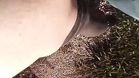 daisyjo1975 pegs me hard outdoors in retro blue films