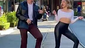 Watch This Sexy Blonde Shake Her Tight Leggings in Wild Dance Fever!