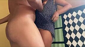 Cheating with horny latina neighbor's shaved teen pussy