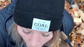 caught her fat tits ass licked outdoors snow doggystyle then multiple cumshots on pussy