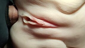 ever wonder how that tight shaved pussy takes double penetration toys up close?