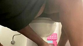 remi bounces on that bbc right on the toilet seat