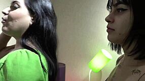 Three Curvy Brazilian Teens Flash Feet and Suck in Homemade Group