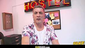 girlfriend chokes on monster cock in dorm threesome with face fucking gagging