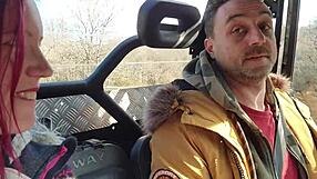 on sort le buggy en mars, et ma milf curvy se fait defoncer le cul dehors par un jeune