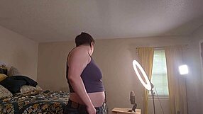 clara crisp milf bbw gets ready backstage for giantess armpit hairy fetish filming