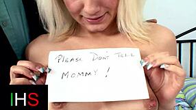 Sexy Blue Eyed Blonde Rides Black Monster Cock Doggystyle to Swollen Pussy Cum