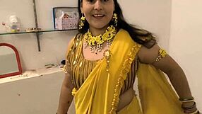 passionate indian couple bangs wildly amid bridal chaos with dirty talk