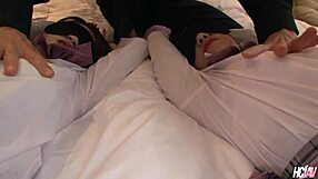 Hot japanese babes chiharu miyasita and hikari sakamoto in wild threeway creampie