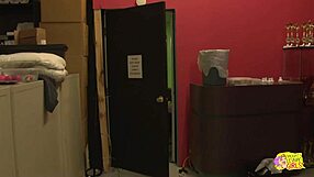 nerdy tutor fingers hairy pussy before big toy orgasm on blonde