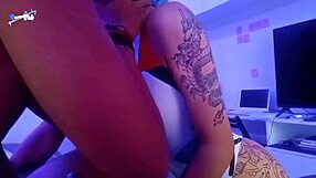 rei ayanami cosplay nerd gives backstage interracial blowjob cumshot