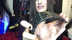 i show off my bdsm toys collection as tattooed bbw mistress with huge tits