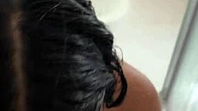 oh man that wet shower sex with sara retali cumming right in sergio lagos mouth