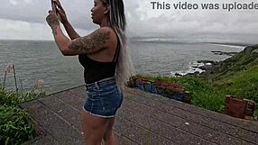 menage in public me eating friend's pussy while nicoly milks guy's cum