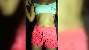 pretty latina teen in miniskirt gropes wet pussy begging boyfriend for rough anal pounding