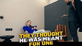 rim4k lesbians fight over fuckboy but share ass licking happy ending