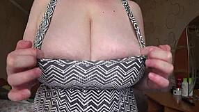 wanna see these big gorgeous natural tits on chubby milf swing and bounce up close?