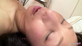 granny's hairy pussy tempts young boy into uncensored creampie roleplay