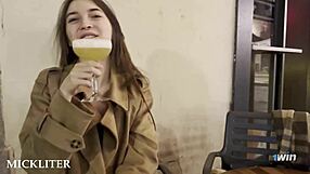 how many drinks until she begs for my monster cock creampie